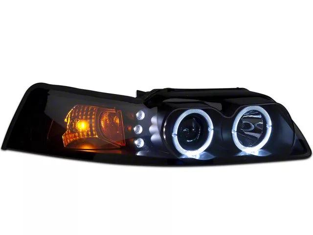 Raxiom Dual LED Halo Projector Headlights; Black Housing; Smoked Lens - Mullet Racing Performance