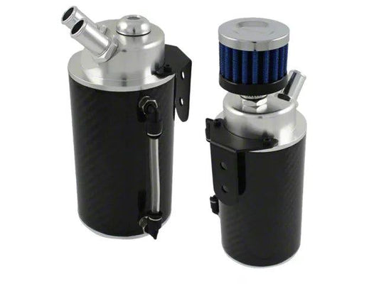 ALL UNIVERSALADD W1 Oil Catch Can with Breather; Carbon Fiber - Mullet Racing Performance