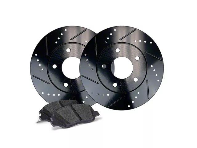 Apex One Elite Cross-Drill and Slots Brake Rotor and Friction Point Pad Kit; Rear - Mullet Racing Performance