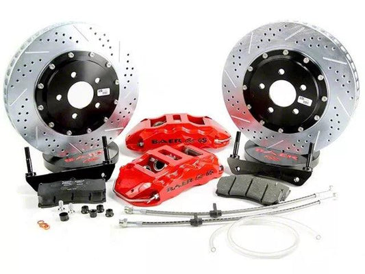 Baer Extreme Front Big Brake Kit with 15-Inch Rotors; Fire Red Calipers - Mullet Racing Performance