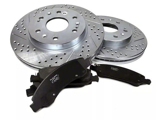 Baer Claw Drilled and Slotted Brake Rotor and Pad Kit; Front - Mullet Racing Performance