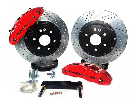 Baer Extreme+ Front Big Brake Kit with 15-Inch Rotors; Red Calipers - Mullet Racing Performance