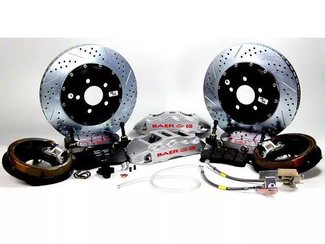 Baer Extreme+ Rear Big Brake Kit with 15-Inch Rotors; Silver Calipers - Mullet Racing Performance