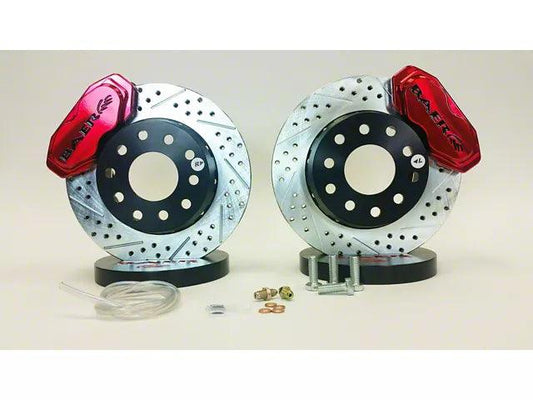 Baer SS4+ Deep Stage Drag Race Front Big Brake Kit with 11-Inch Rotors; Fire Red Calipers - Mullet Racing Performance