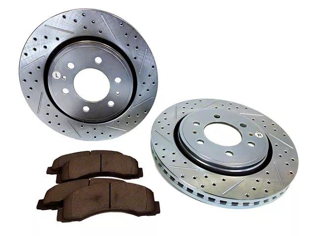 Baer Sport Drilled and Slotted Brake Rotor and Pad Kit; Front - Mullet Racing Performance