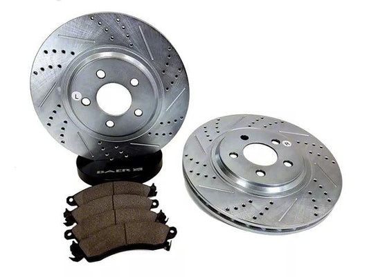 Baer Sport Drilled and Slotted Brake Rotor and Pad Kit; Front - Mullet Racing Performance