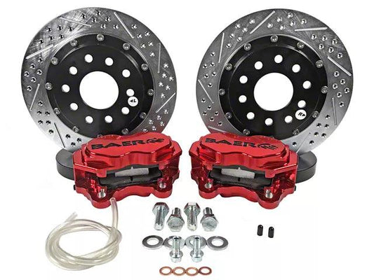 Baer SS4+ Deep Stage Rear Big Brake Kit with 11.625-Inch Rotors; Fire Red Calipers - Mullet Racing Performance