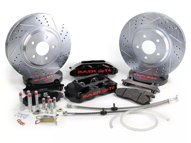 Baer Track4 Front Big Brake Kit with 13-Inch Rotors; Black Calipers - Mullet Racing Performance