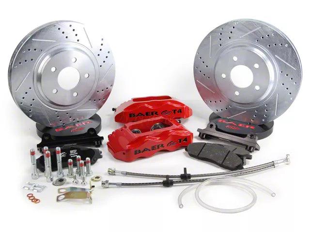 Baer Track4 Front Big Brake Kit with 13-Inch Rotors; Red Calipers - Mullet Racing Performance