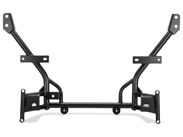 BMR K-Member with Standard Motor Mounts; Standard Rack Mount; Black Hammertone - Mullet Racing Performance