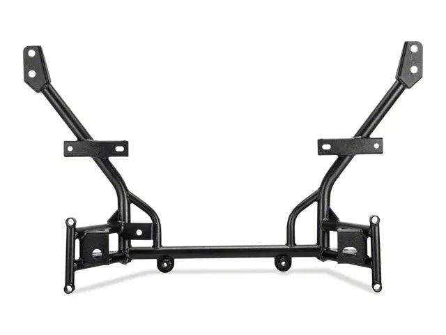 BMR K-Member with 0.50-Inch Lowered Motor Mounts; Standard Rack Mount; Black Hammertone - Mullet Racing Performance