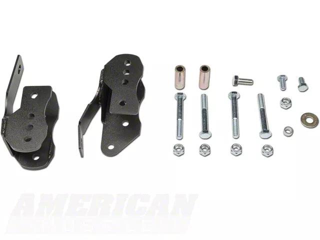 BMR Bolt-On Rear Lower Control Arm Relocation Brackets; Black Hammertone - Mullet Racing Performance