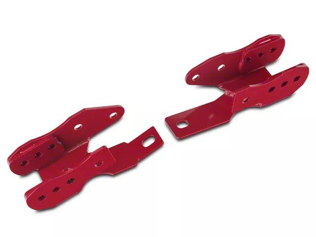 BMR Bolt-On Rear Lower Control Arm Relocation Brackets; Red - Mullet Racing Performance