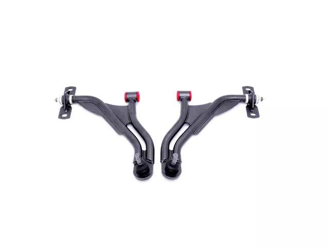 BMR Adjustable Front Lower Control A-Arms; Delrin/Rod End Combo; 19mm Standard Ball Joint; Black Hammertone - Mullet Racing Performance