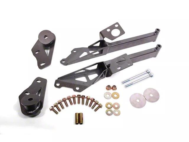 BMR IRS Subframe Support Brace; Black Hammertone - Mullet Racing Performance