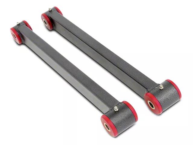 BMR Non-Adjustable Boxed Rear Lower Control Arms; Polyurethane Bushings; Black Hammertone - Mullet Racing Performance