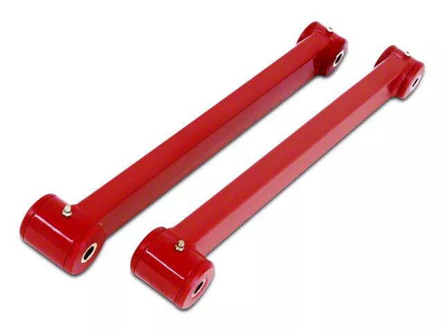 BMR Non-Adjustable Boxed Rear Lower Control Arms; Polyurethane Bushings; Red - Mullet Racing Performance