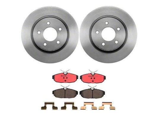 Brembo Vented Brake Rotor and Pad Kit; Rear - Mullet Racing Performance