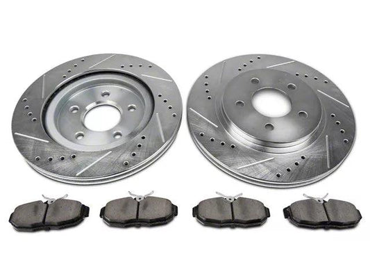 C&L Super Sport Brake Rotor and Pad Kit; Rear - Mullet Racing Performance