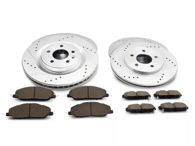 C&L Super Sport Brake Rotor and Pad Kit; Front and Rear - Mullet Racing Performance