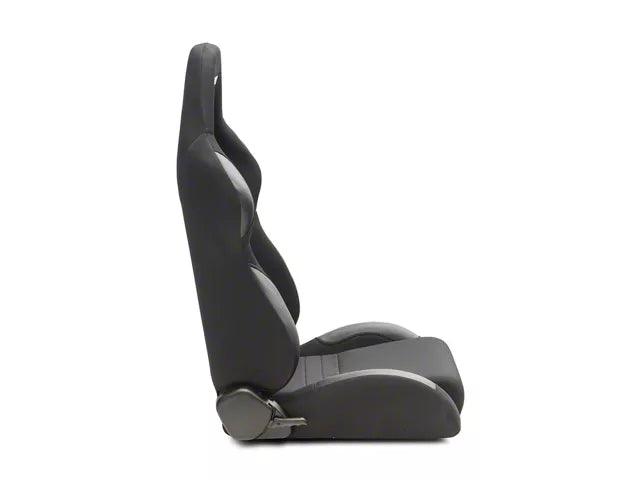 Corbeau A4 Racing Seats; Black Cloth; Pair - Mullet Racing Performance