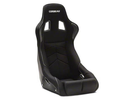 Corbeau DFX Seat; Black Vinyl/Cloth/Black Piping - Mullet Racing Performance