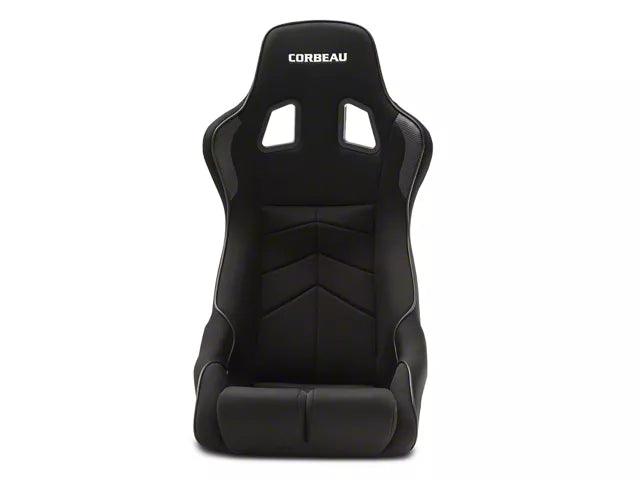 Corbeau DFX Seat; Black Vinyl/Cloth/Black Piping - Mullet Racing Performance