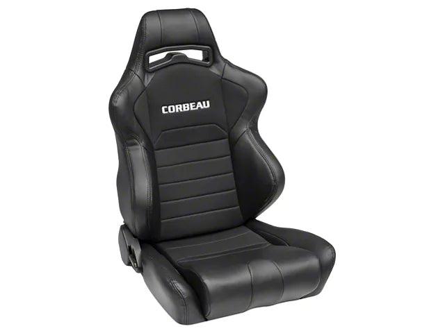 Corbeau LG1 Racing Seats; Black Cloth; Pair - Mullet Racing Performance