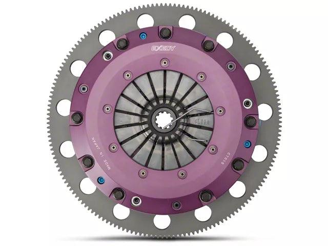 Exedy Hyper Twin Series Cerametallic Twin Disc Clutch Kit with 6-Bolt Flywheel; 10-Spline - Mullet Racing Performance