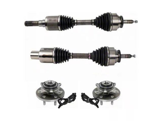 Front CV Axle Shafts and Hub Assembly Set - Mullet Racing Performance