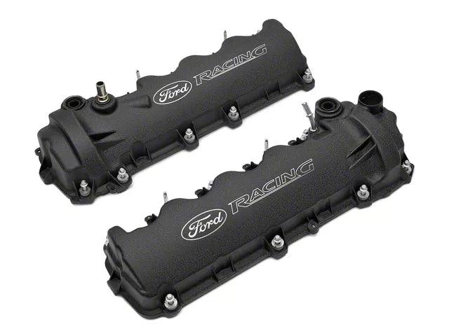 Ford Performance Laser Etched Valve Covers; Black - Mullet Racing Performance