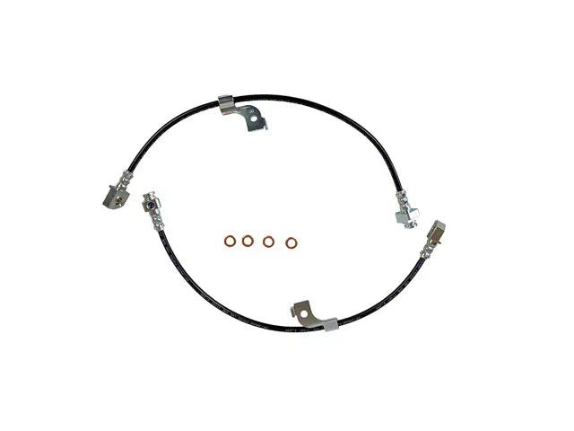 J&M Stainless Steel Teflon Brake Hose Kit; Black Outer Cover; Rear - Mullet Racing Performance