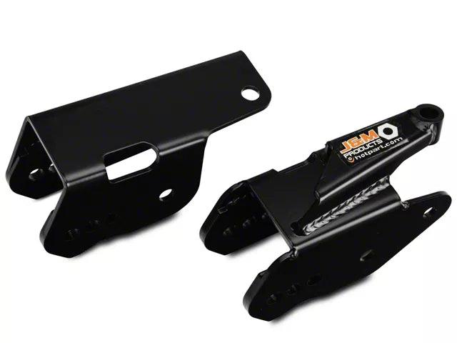 J&M Rear Lower Control Arm Relocation Brackets; Black - Mullet Racing Performance