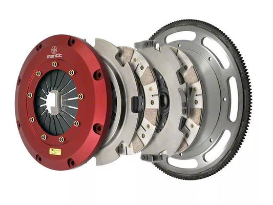 Mantic Clutch 9000 Series Twin Disc Ceremetallic Clutch Kit with 8-Bolt Flywheel; 23-Spline - Mullet Racing Performance