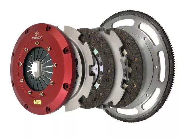 Mantic Clutch 9000 Series Twin Disc Organic Clutch Kit with 8-Bolt Flywheel; 23-Spline - Mullet Racing Performance