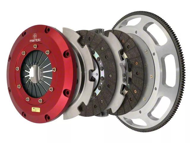 Mantic Clutch 9000 Series Twin Disc Organic Clutch Kit with 8-Bolt Flywheel; 26-Spline - Mullet Racing Performance