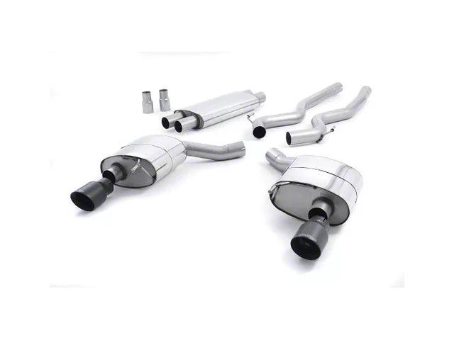 Milltek Dual Outlet Resonated Quieter Cat-Back Exhaust System with Cerakote Black Tips - Mullet Racing Performance