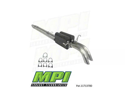 MPI Exhaust Technologies Bullnoze Series Clamp-On Dual Exhaust System; Turn Down - Mullet Racing Performance