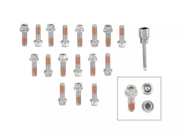 Mr. Gasket Headlock Locking Header Bolts; M8-1.25x25MM; Set of 17 - Mullet Racing Performance