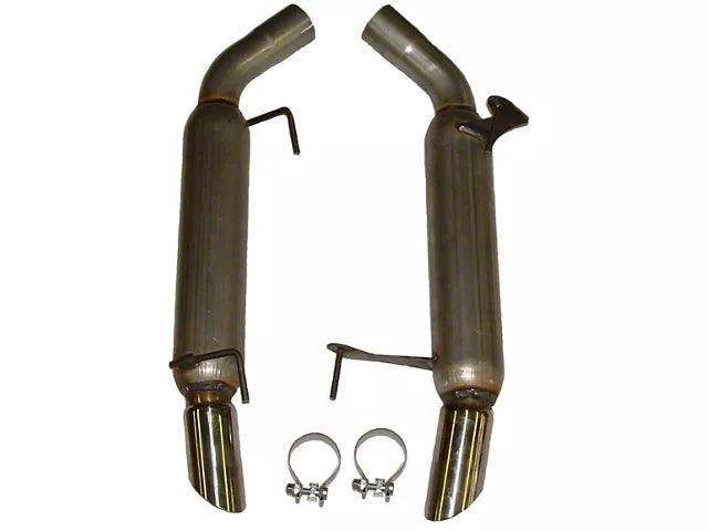 2.50-Inch Aluminized Axle-Back Exhaust System with Flowpack Mufflers and Polished Tips - Mullet Racing Performance