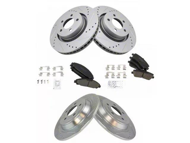 Ceramic Brake Rotor and Pad Kit; Front and Rear - Mullet Racing Performance