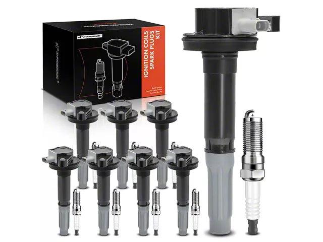 Ignition Coil Set with Iridium Spark Plugs; Black - Mullet Racing Performance