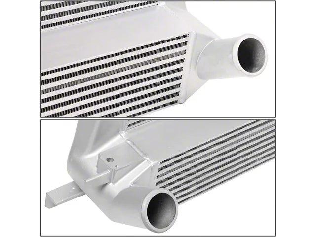 Stepped Bar and Plate Core Front Mount Intercooler; Silver - Mullet Racing Performance