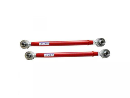 Tubular Adjustable Rear Lower Control Arms with Del-Sphere Pivot Joints; 4130N Chrome Moly; Gloss Black - Mullet Racing Performance