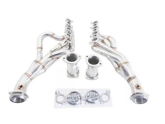 XForce 1-7/8 x 3-Inch Long Tube Headers with High Flow Metallic Catalytic Converters - Mullet Racing Performance