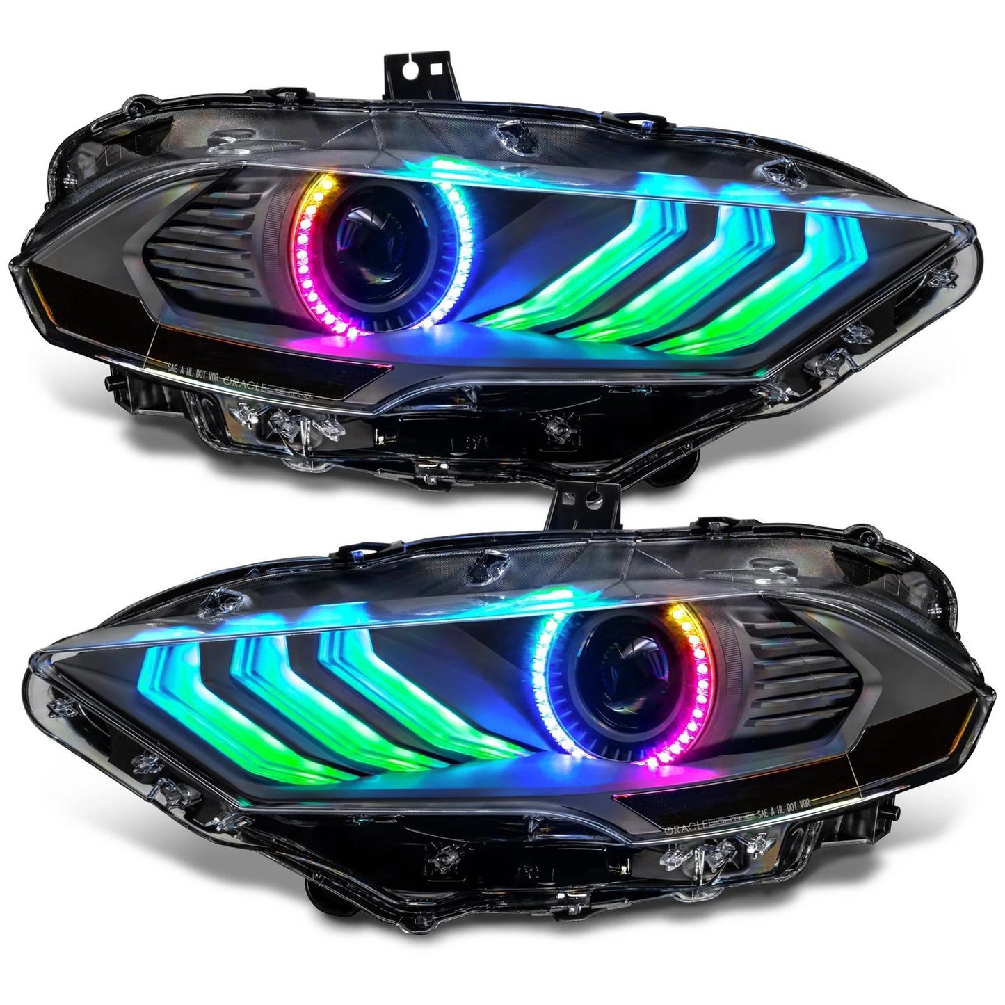 Oracle Black Series Dynamic ColorSHIFT LED Headlights - Mullet Racing Performance