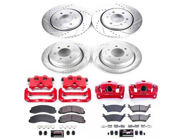 PowerStop Z23 Evolution Sport 6-Lug Brake Rotor, Pad and Caliper Kit; Front and Rear - Mullet Racing Performance