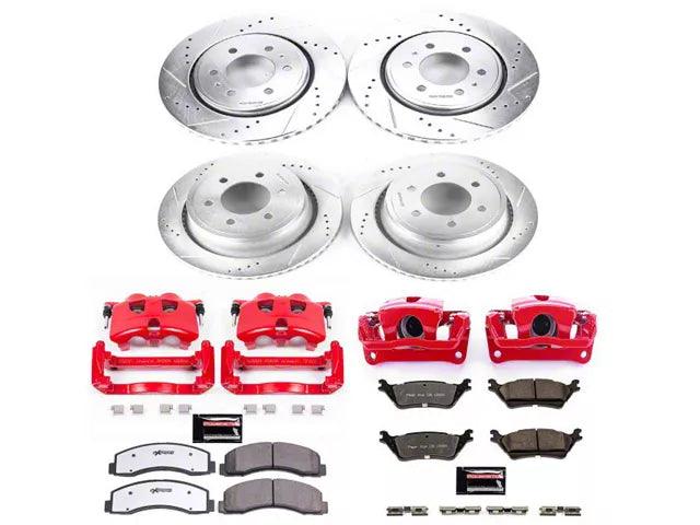 PowerStop Z36 Extreme Truck and Tow 6-Lug Brake Rotor, Pad and Caliper Kit; Front and Rear - Mullet Racing Performance