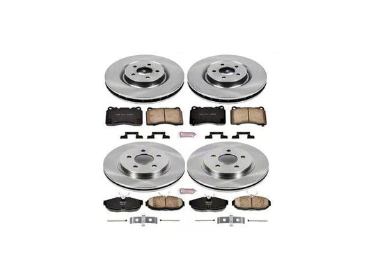 PowerStop OE Replacement Brake Rotor and Pad Kit; Front and Rear - Mullet Racing Performance