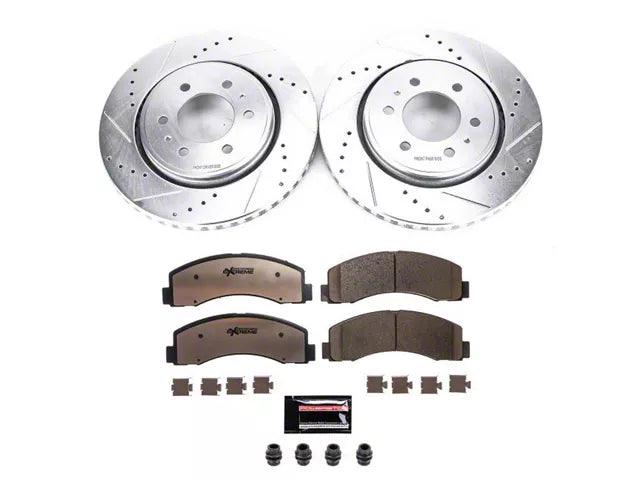 PowerStop Z36 Extreme Truck and Tow 6-Lug Brake Rotor and Pad Kit; Front - Mullet Racing Performance